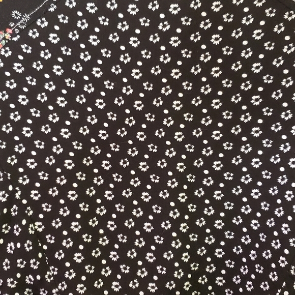 Free People Wonderland Black Multi-Color Floral Long Sleeve Mini Dress - Picture 14 of 16